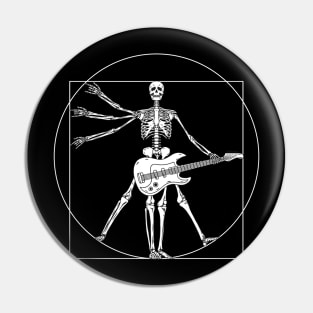 Skeleton Playing Guitar Design for Guitarist Gift and Guitar Player Present Pin