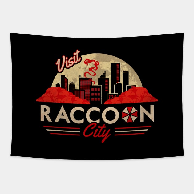 Raccoon City Tapestry by Woah_Jonny