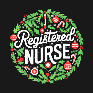 Funny RN Nurse Xmas Registered Nurse Christmas T-Shirt