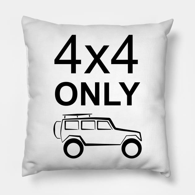 4x4 only (light) Pillow by MikeDrago