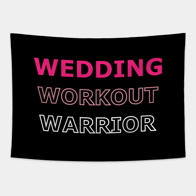 Wedding Workout Warrior Tapestry by KC Happy Shop