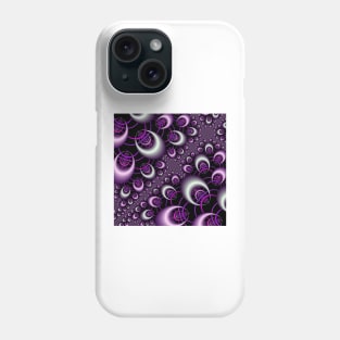 purple fractal hoops Phone Case