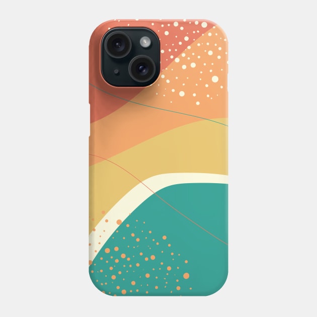 Modern Abstract Organic Shapes in Yellow, Orange and Teal Phone Case by tramasdesign