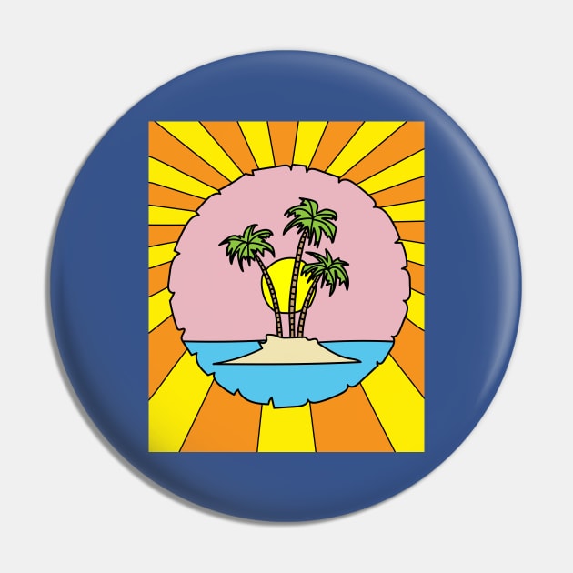 Lonely Island Relaxation Sun Pin by flofin