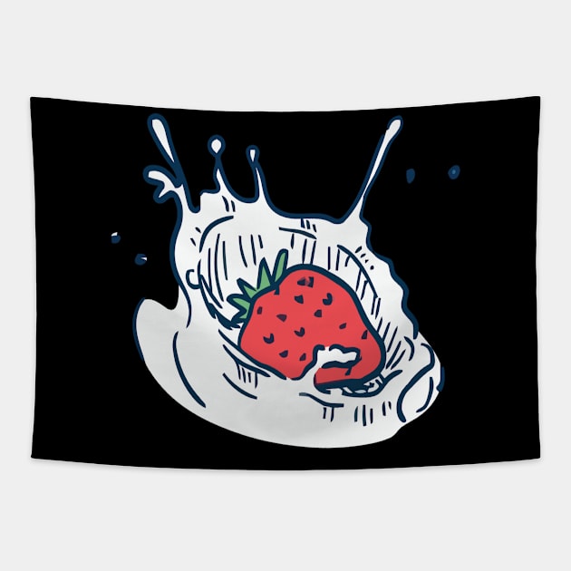 Strawberry Milk Tapestry by Seopdesigns