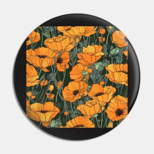 California Poppies Pin