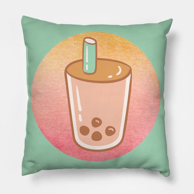 Boba Bubble Milk Tea Pillow by ami-ami