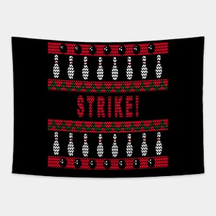 Bowling - Ugly Christmas Sweater Tapestry