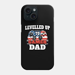 Levelled up to Gamer Dad: American Flag Controller Phone Case