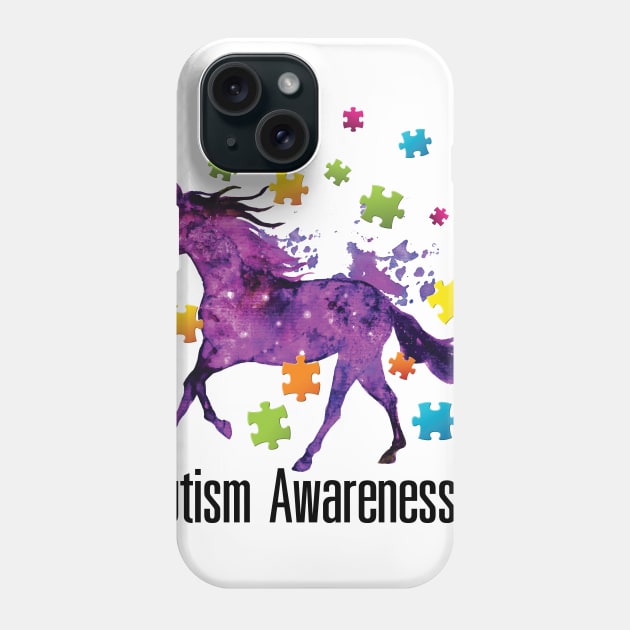 Unicorn Puzzle Piece Autism Awareness Gifts Phone Case by macshoptee