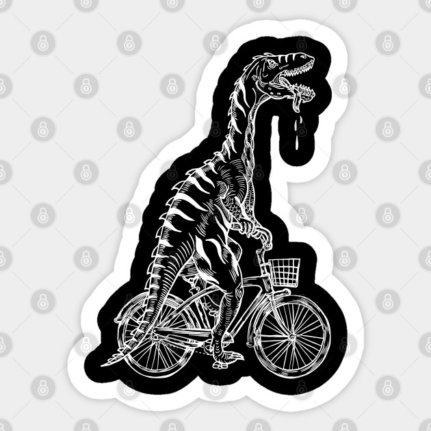 dinosaur riding a bike