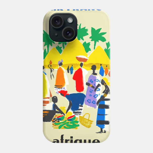 Vintage Travel - Air France Africa Phone Case by Culturio