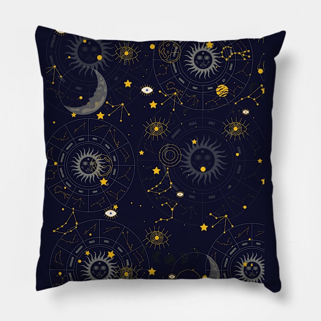 galaxy space art pattern cute milky way Pillow by IncognitobyE