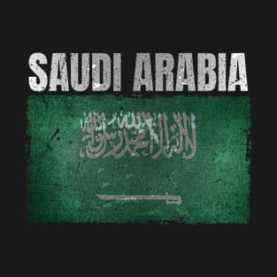 Distressed Saudi Arabia Flag Graphic Gifts for Men Women Arabian T-Shirt