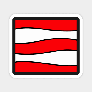 Abstract - red, black and white. Magnet