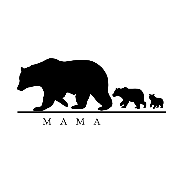 'Mama Bear and Two Cubs' Cool Bear Mom Gift by ourwackyhome