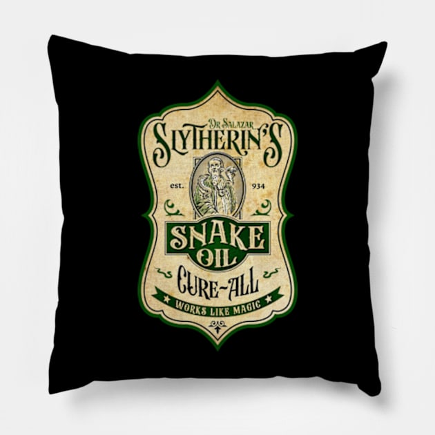 Slytherin's Cure-All Snake Oil Pillow by ACraigL