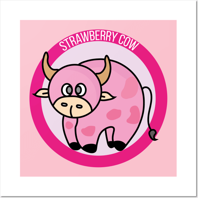 Strawberry Cow Costume Cute Design Ideas Cartoon - Strawberry Cow - Posters  and Art Prints