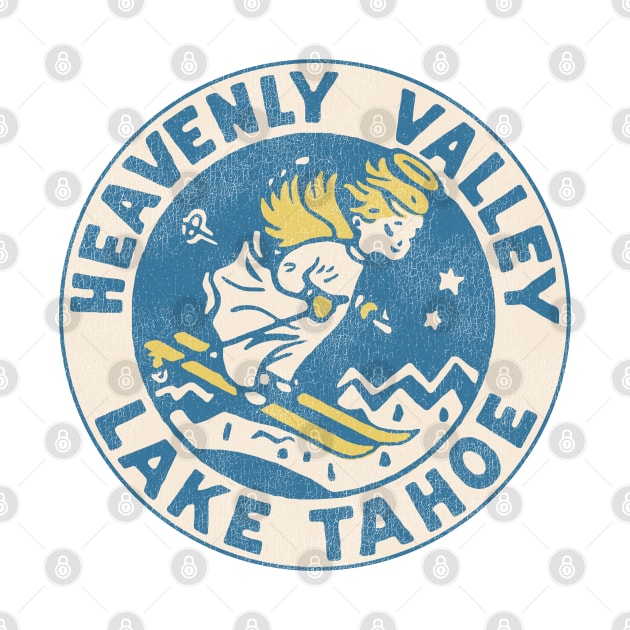 Heavenly Valley Lake Tahoe Vintage Tourist Souvenir by darklordpug