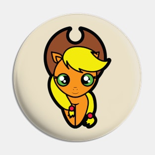 Applejack Tooniefied Pin