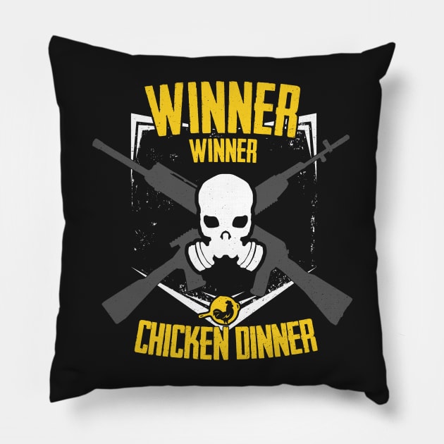 Winner Winner Emblem Pillow by TheHookshot