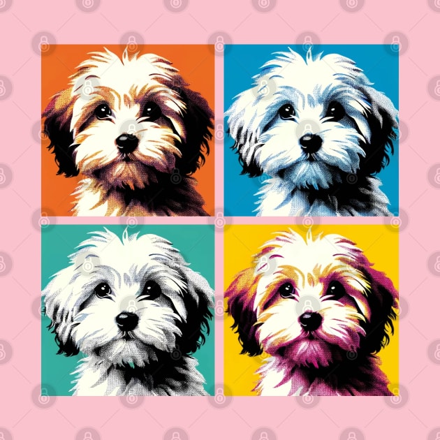 Pop Retro Havanese Art Painting - Cute Puppy by PawPopArt