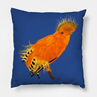 Cock-of-the-rock + Venus Fly Trap Pillow