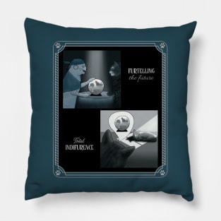 Fortune Telling Experience of Two Cats - humorous cartoon drawings Pillow