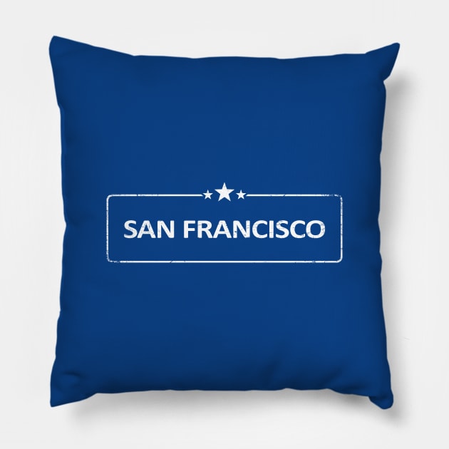 San Francisco City, San Francisco County, California, USA 01 Pillow by ShopBuzz