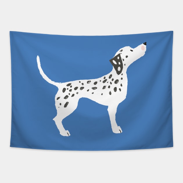 Dalmatian Dog Illustration Tapestry by JunkyDotCom