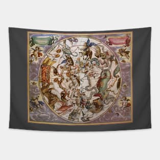 Vintage Southern Sky by by Andreas Cellarius from Harmonia Macrocosmica Tapestry