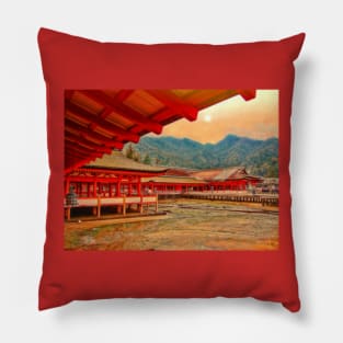 Itsukushima shrine. Miyajima Island, Japan Pillow