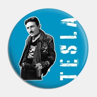 Punk Tesla Pin