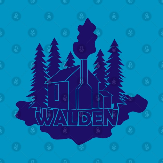 Walden - Henry David Thoreau (Blue version) by PrintablesPassions