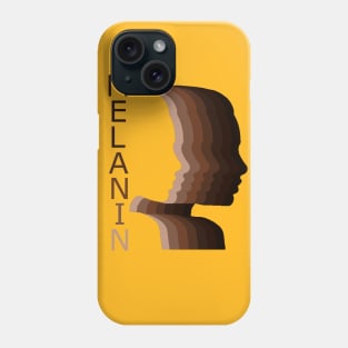 Melanin Skin Tone Different Shades of Melanin Girl Woman Face Silhouette Phone Case