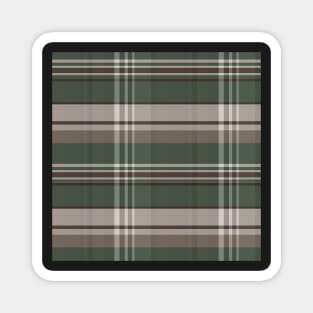 Dark Academia Aesthetic Iona 1 Hand Drawn Textured Plaid Pattern Magnet