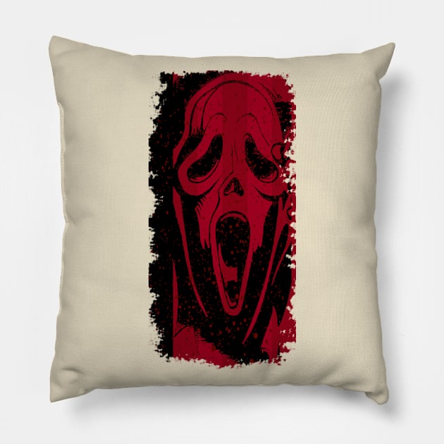 Scary Mask Pillow by CTShirts