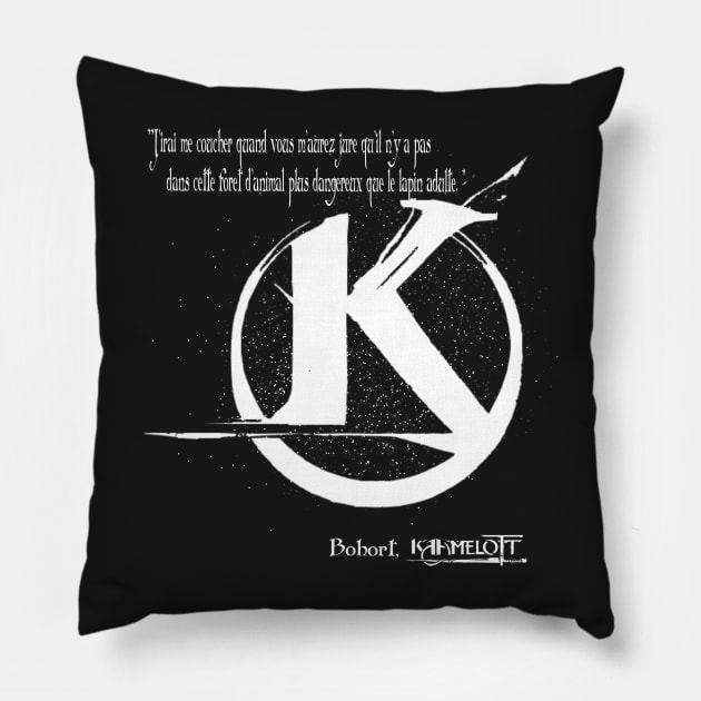 I'll go to bed when you swear to me that there is no animal in this forest more dangerous than the adult rabbit! Pillow by Panthox