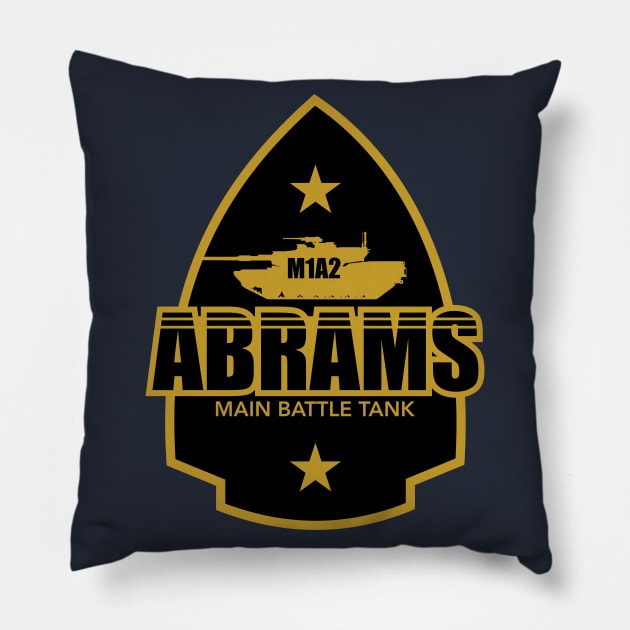 M1A2 Abrams Main Battle Tank Patch Pillow by TCP