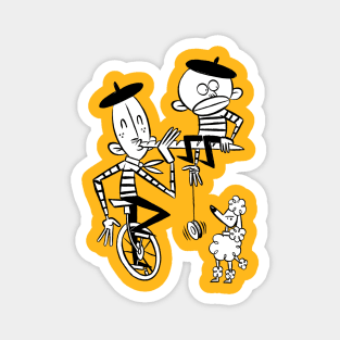 French mimes Magnet