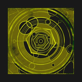 Weathered Clockwork - Yellow (Gallifreyan inspired) T-Shirt