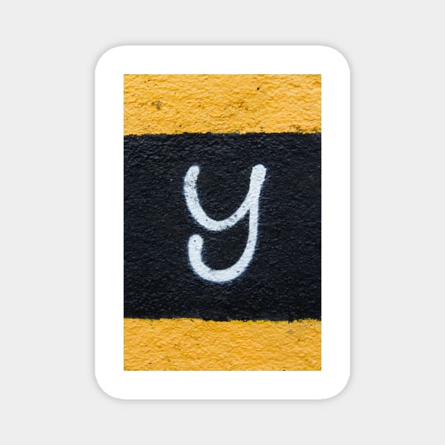 CAPITAL Uppercase Letter Y Magnet by mister-john