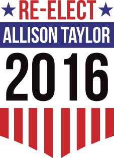 Re-Elect Allison Taylor 2016 (Badge) Magnet