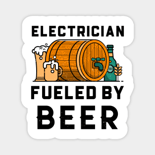 Funny Electrician Beer Lover Design Magnet