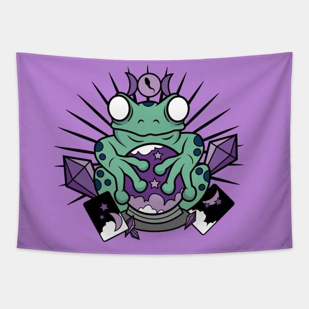 Froggy Fortune (light shirts) Tapestry by Spazzy Newton