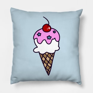 Cherry Icecream Cone Pillow