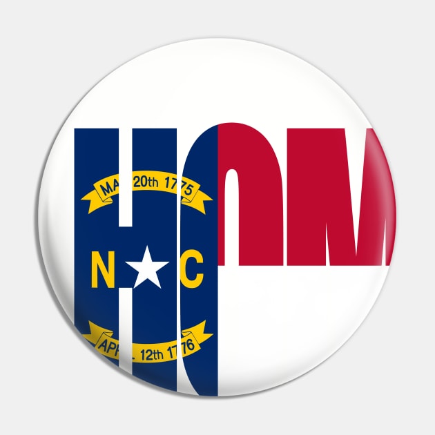 North Carolina Home - State Flag Pin by DonDota