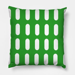 Rounded rectangles green dot pattern Pillow