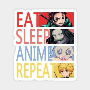 eat sleep anime repeat Magnet