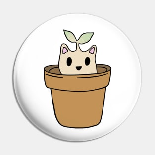 cute cat hiding in a plant pot Pin